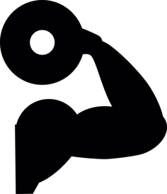 Dumbbell Training Stencil Svg Design File, Free Vectors File